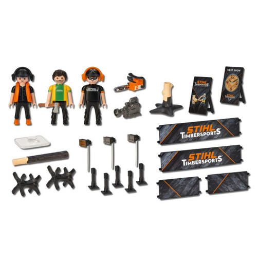 Stihl STIHL-04216000137 TIMBERSPORTS 39-Piece Playmobil Set