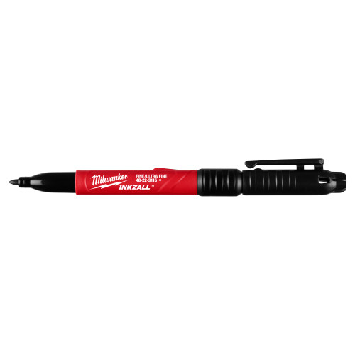 Milwaukee MIL-48-22-3115 INKZALL Double Sided Black Jobsite Marker - Ultra Fine And Fine Point