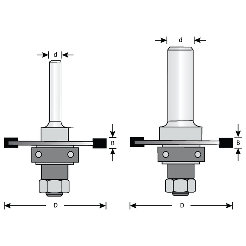 Dimar DIM-WBJ Carbide Tipped Biscuit Joiner Set 3 Flutes