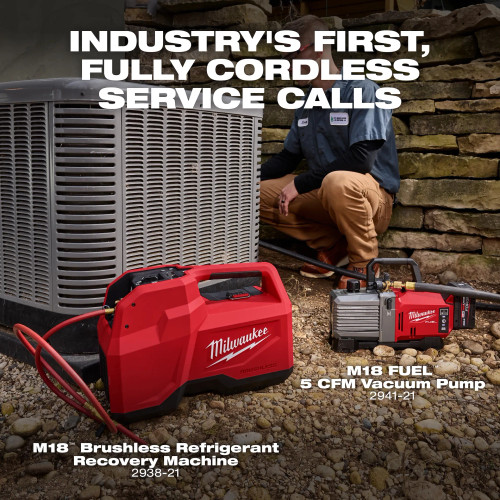 Milwaukee MIL-2938-21 M18 Brushless Refrigerant Recovery Machine FORGE 12.0Ah Kit