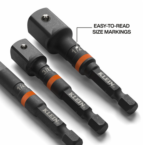 Klein Tools KLE-65030A 3in Impact Socket Adapter Set