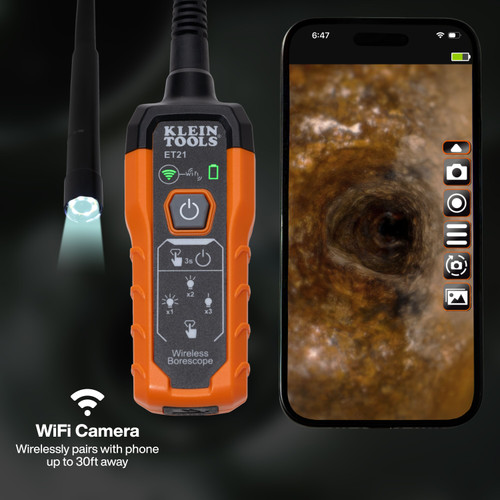 Klein KLE-ET21 WiFi Inspection Borescope