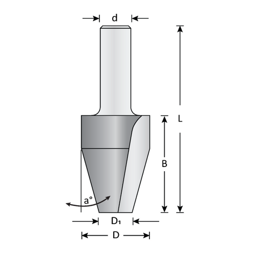 Dimar DIM-165R8-28 1-1/8in Carbide Tipped Vertical Paneling Bit 1/2in Shank