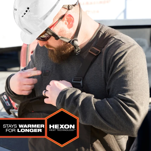 Milwaukee M500B Heated Baselayer in use
