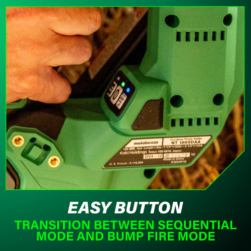 Metabo HPT HPT-NT1865DAAM 18V MultiVolt Brushless Pro 15ga Angled Finish Nailer 2.0Ah Kit
