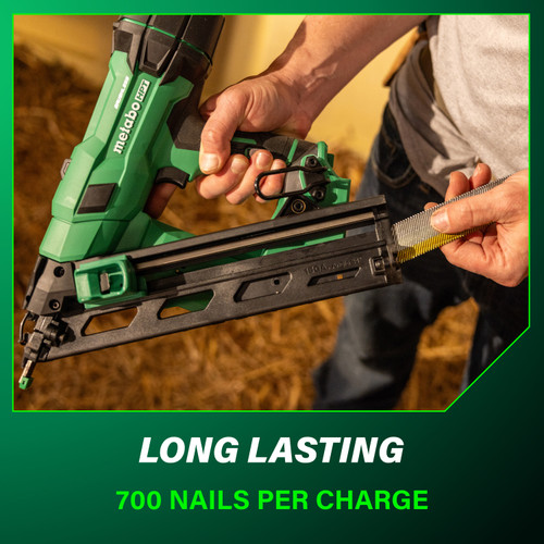 Metabo HPT HPT-NT1865DAAM 18V MultiVolt Brushless Pro 15ga Angled Finish Nailer 2.0Ah Kit