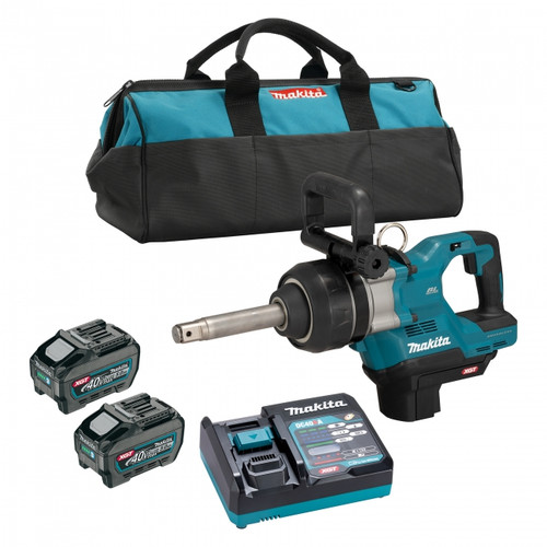 Makita MAK-TW010GT202 40V MAX XGT 1in Long Anvil Impact Wrench 2x 5.0Ah Kit
