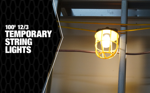 Southwire SOU-7549SW 100ft SJTW Plastic Cage String Light