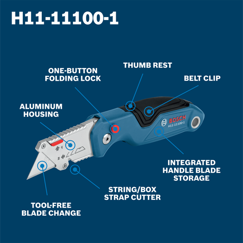 Bosch BOS-H11-11100-1 Folding Utility Knife