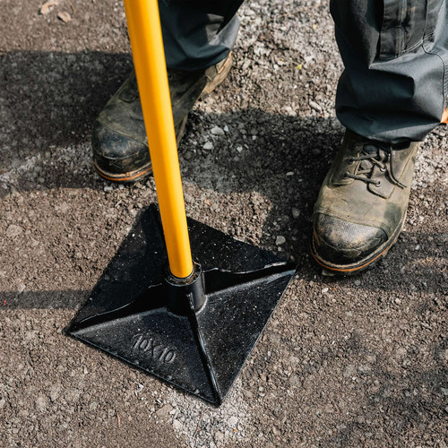 Garant GRA-85585 Pro Series 10in x 10in Soil Tamper with Ergonomic Handles