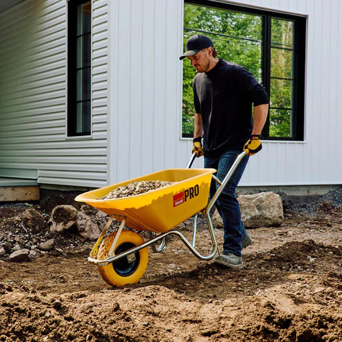 Garant GRA-86368 6cu ft Industrial Wheelbarrow with Poly Tray