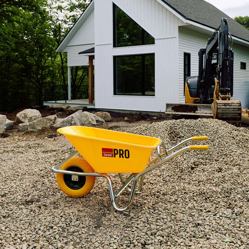 Garant GRA-86368 6cu ft Industrial Wheelbarrow with Poly Tray