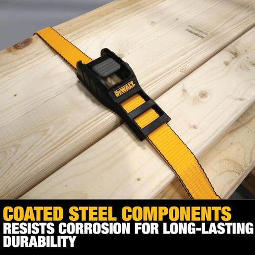 DEWALT DEWL-DXBC90043 1-1/4in x 14ft Cam-Buckle Straps 2,000lb Break Strength 2-Pack