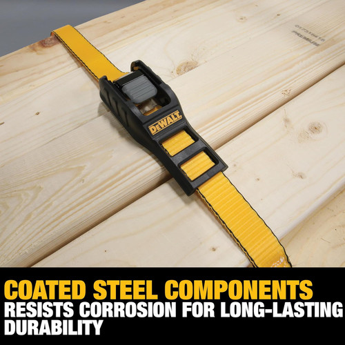 DEWALT DEWL-DXBC90045 1in x 10ft Premium Lashing Straps 1,500lb Break Strength 2-Pack