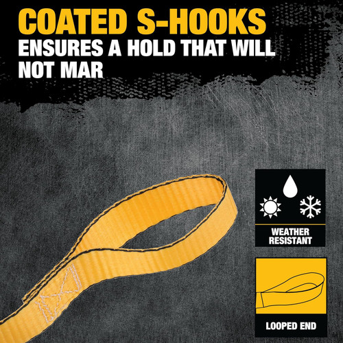 DEWALT DEWL-DXBC90047 2in x 16ft Premium Lashing Straps 3,000lb Break Strength 2-Pack