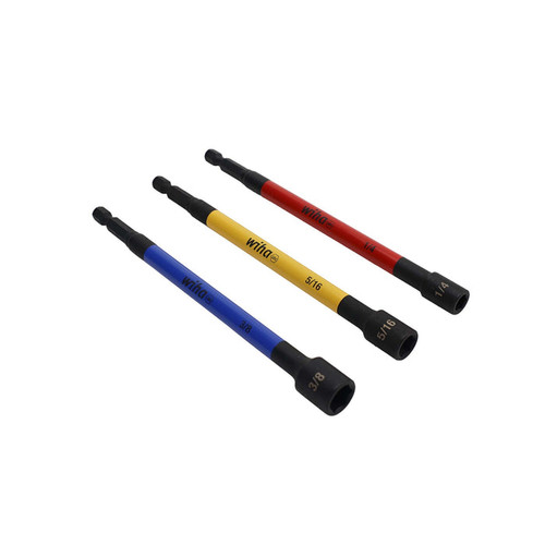 Wiha WIHA-70495 3 Piece Color Coded Magnetic Nut Setter SAE Set