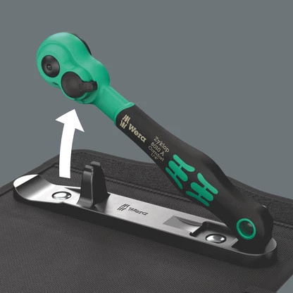 Wera Tools WERA-05004022001 8100 SA 13 Zyklop Comfort Ratchet Set, Reversing Lever, 1/4in Drive, Metric, 15-Piece