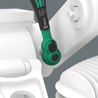 Wera Tools WERA-05005600001 8010 A Zyklop Comfort Ratchet w/ Reversing Lever, 1/4in Drive, 1/4in x 144mm