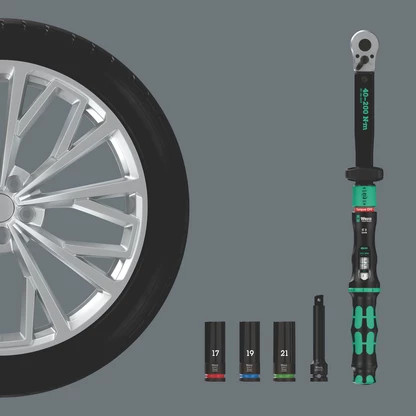 Wera Tools WERA-05075790001 Click-Torque Lock C 3 Car Wheel Change Set 1