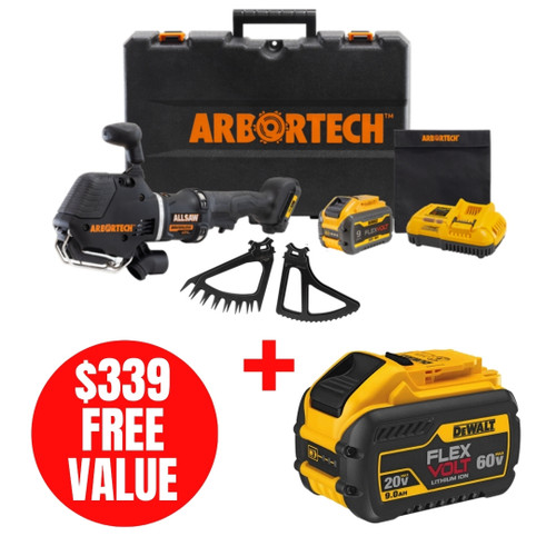 Arbortech ARB-ALL.FG.200KITXLT.20 ALLSAW BA200X Cordless Landscaping 9.0Ah Kit