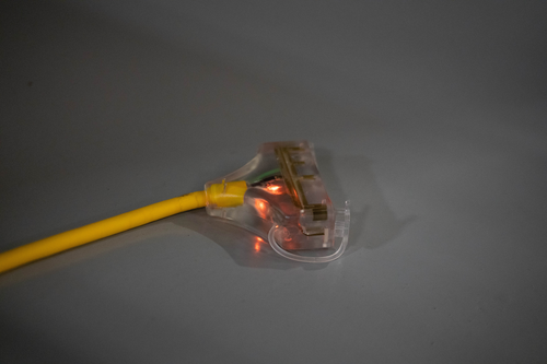 Southwire SOU-3488SW0002 Polar Solar 12/3 SJEOOW Yellow Tri-Tap 50ft Outdoor Cold Weather Extension Cord with Power Light Indicator