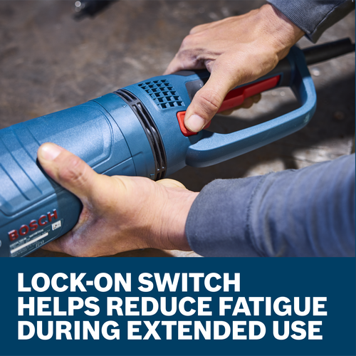 Bosch BOS-GWS25-230JR 9in Large Angle Grinder 15 Amp with Lock-On Trigger Switch and Rotatable Main Handle