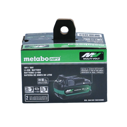 Metabo HPT HPT-382309M BSL36A18X 18V/36V 5.0Ah/2.5Ah MultiVolt Lithium-Ion Water & Impact Resistant Battery