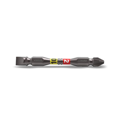 Vega VEGA-T165P2F10BT-C3 Impactech Double-End Power Bit P2 + SL10 2-9/16in 3-Pack