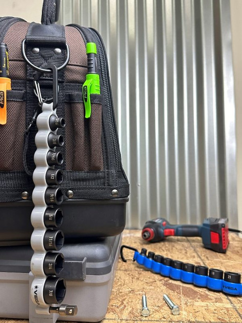 Vega Industries VEGA-216M10CB 3/8in Square Drive Metric Impact Socket Set with Carabiner, 10pc