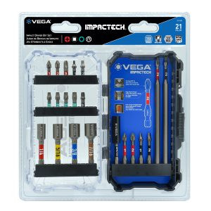 Vega Industries VEGA-T21-1DB Impactech 21pc Driver Bit Set