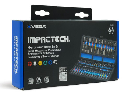 Vega VEGA-T64-2BX Impactech Master Impact Driver Bit Set 64-Piece