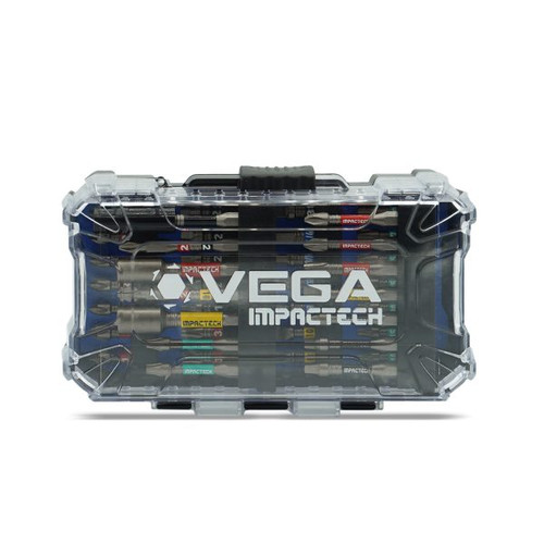 Vega VEGA-T42-1DB Impactech Clear Case Driver Bit Set, 42-Piece Set