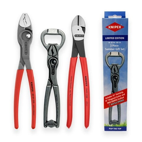 Knipex KNIP-9K0080188US TwinGrip 3-Piece Summer Gift Set