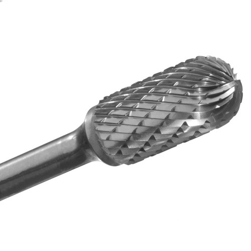 Champion CHAMP-USA5-L6-IPAC USA5-L6 Double Cut Cylinder Carbide Bur Uncoated 6in Long 1/2in x 1in