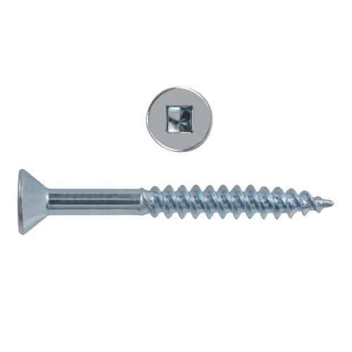 Hillman PAU-12800-XX Flat Head TB Square Zinc Wood Screw 6, 100-Pieces