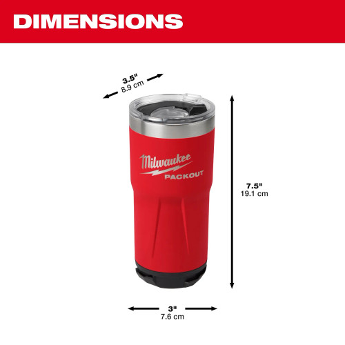Milwaukee MIL-48-82-8392R PACKOUT 20oz Tumbler Red
