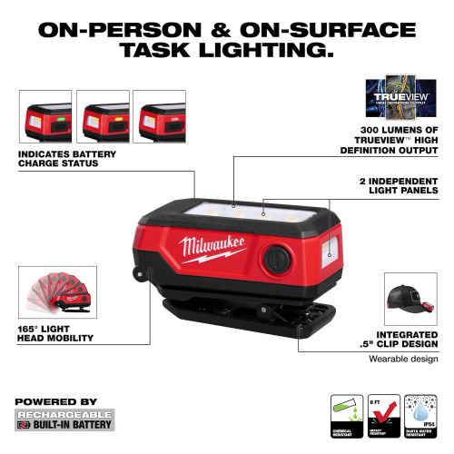 Milwaukee MIL-2014R Rechargeable Clip Light