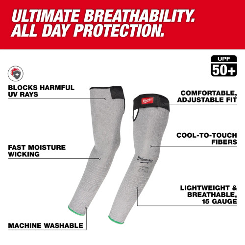 Milwaukee MIL-48-73-9061 18in ANSI/ISEA 105-2024 Cut Level 6 Protective Sleeves