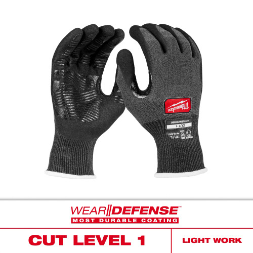 Milwaukee MIL-48-73-691XX Cut Level 1 Nitrile Dipped Gloves with Wear-Defense Protection