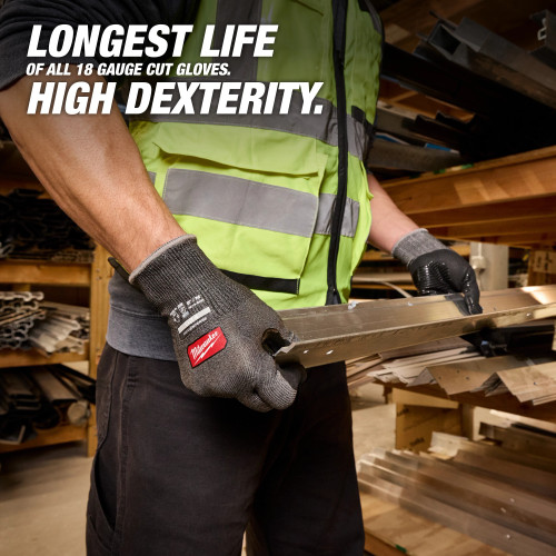 Milwaukee MIL-48-73-694XX Cut Level 4 High Dexterity Nitrile Dipped Gloves with Wear-Defense Protection