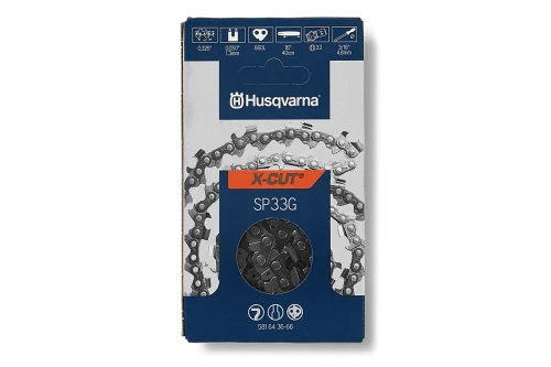 Husqvarna X-Cut SP33G 16in Chainsaw Chain - .325in Pitch, .050in Gauge, 66 Drive Links