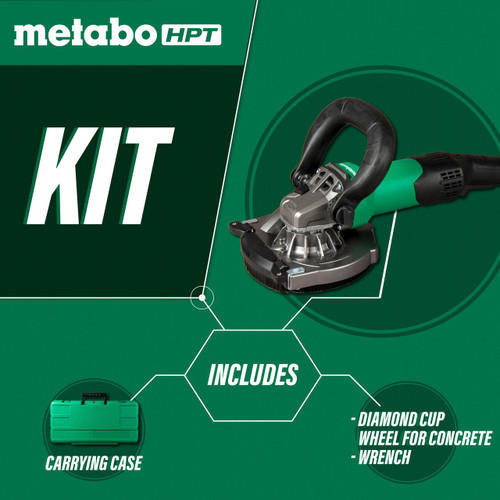 Metabo HPT HPT-GM13YM GM13Y 5in 15.0Ah Concrete Surfacing Grinder