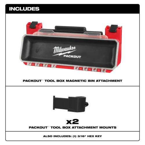 Milwaukee MIL-48-22-8611 PACKOUT Tool Box Magnetic Bin Attachment