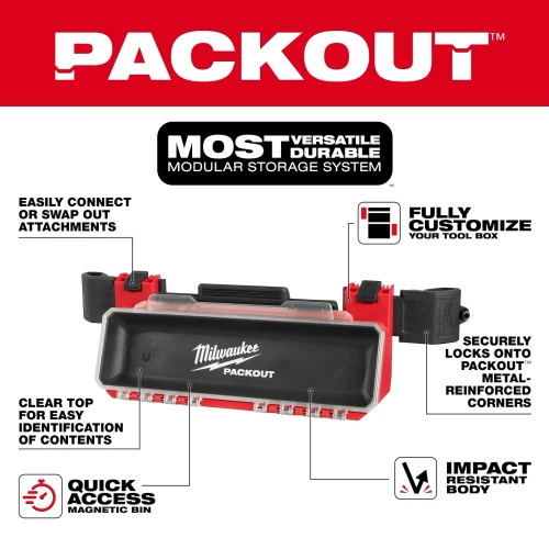 Milwaukee MIL-48-22-8611 PACKOUT Tool Box Magnetic Bin Attachment