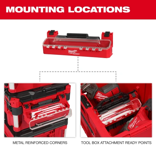 Milwaukee MIL-48-22-8612 PACKOUT Tool Box Accessory Case Attachment with 12in Blade Clip