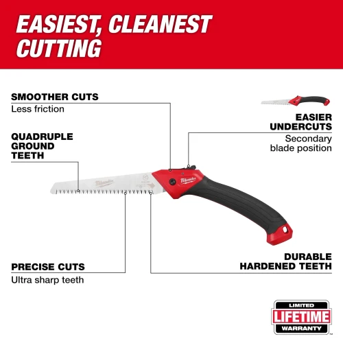 Milwaukee MIL-48-22-9373 7in Folding Pruning Saw - Straight Blade