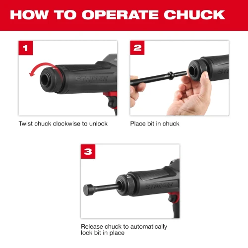 Milwaukee MIL-3771-21 M18 FUEL STRIKER 18V Cordless Hammer Chisel 5.0Ah Kit