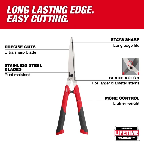 Milwaukee MIL-48-22-9382 10in Stainless Steel Hedge Shears