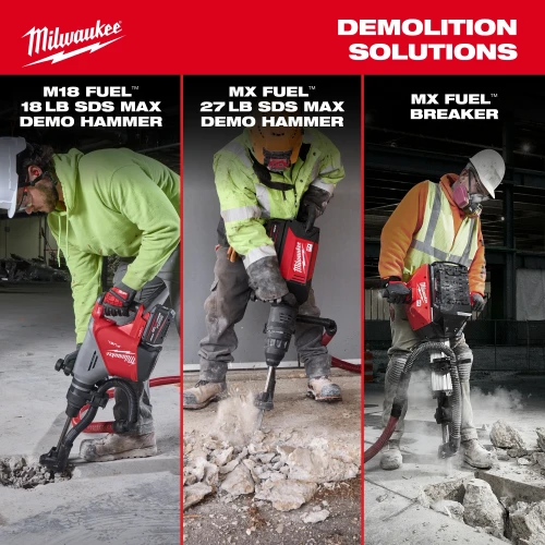 Milwaukee MIL-MXF365-1XC MX FUEL 27lb SDS MAX Demolition Hammer 8.0Ah Kit