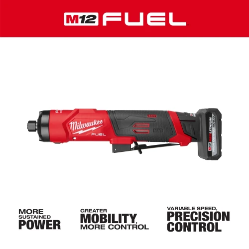 Milwaukee MIL-3486-22 M12 FUEL 12V 1/4in Straight Die Grinder 5.0Ah + 2.5Ah Kit